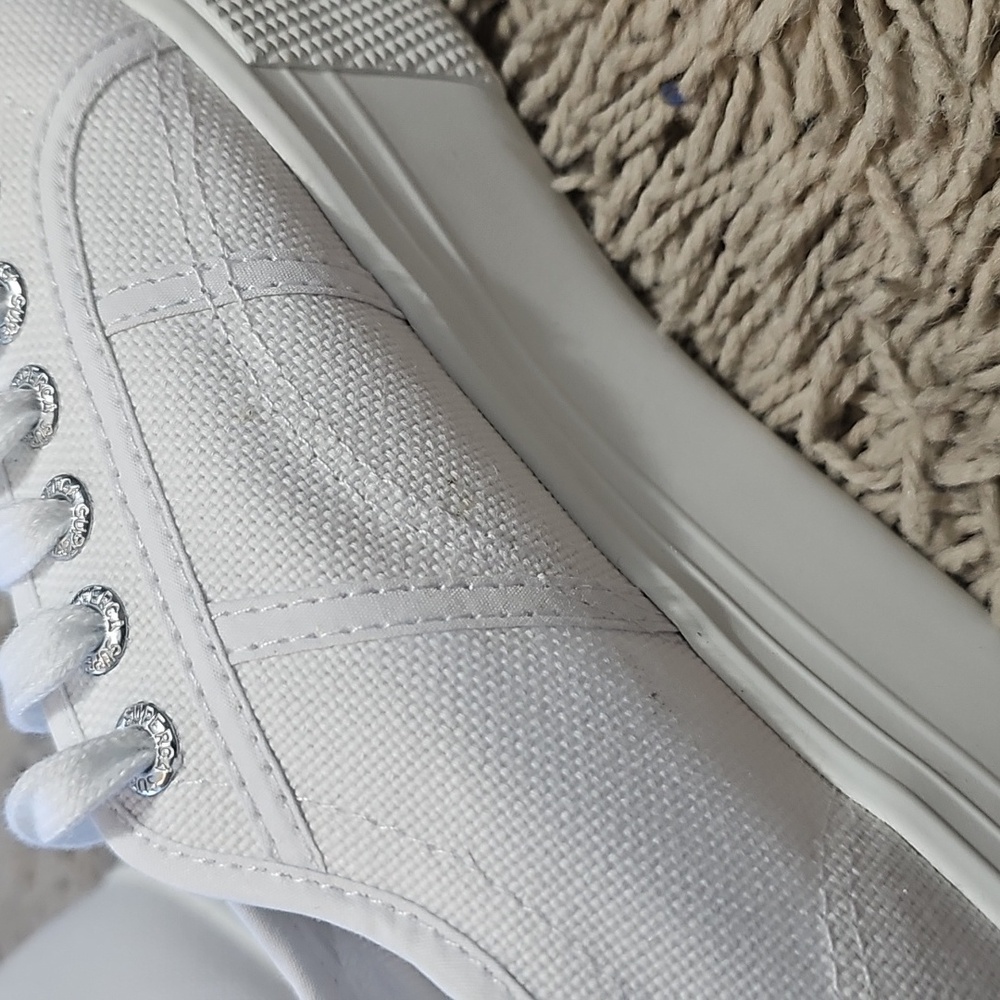 Superga 2790 Classic White Canvas Platform Sneakers - Picture 4 of 5